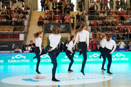 A SHOW BY OUR DANCERS DURING THE WOMEN'S BASKETBALL LEAGUE!