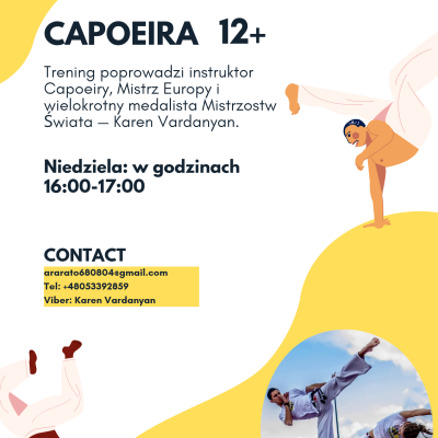 Capoeira dla młodzieży 12+ na Wilanowie