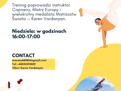 Capoeira dla młodzieży 12+ na Wilanowie