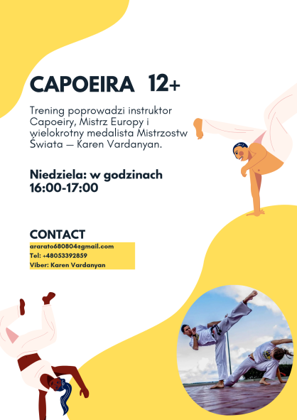Capoeira dla młodzieży 12+ na Wilanowie